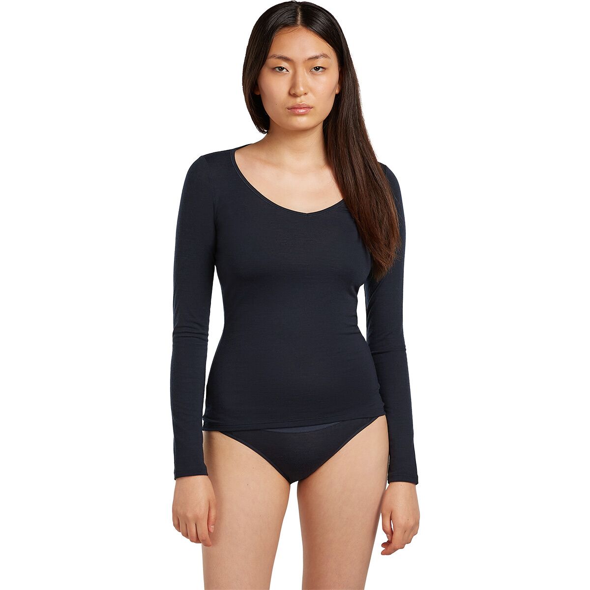 Image of Icebreaker Siren Sweetheart Long-Sleeve Top - Women's Midnight Navy2, S