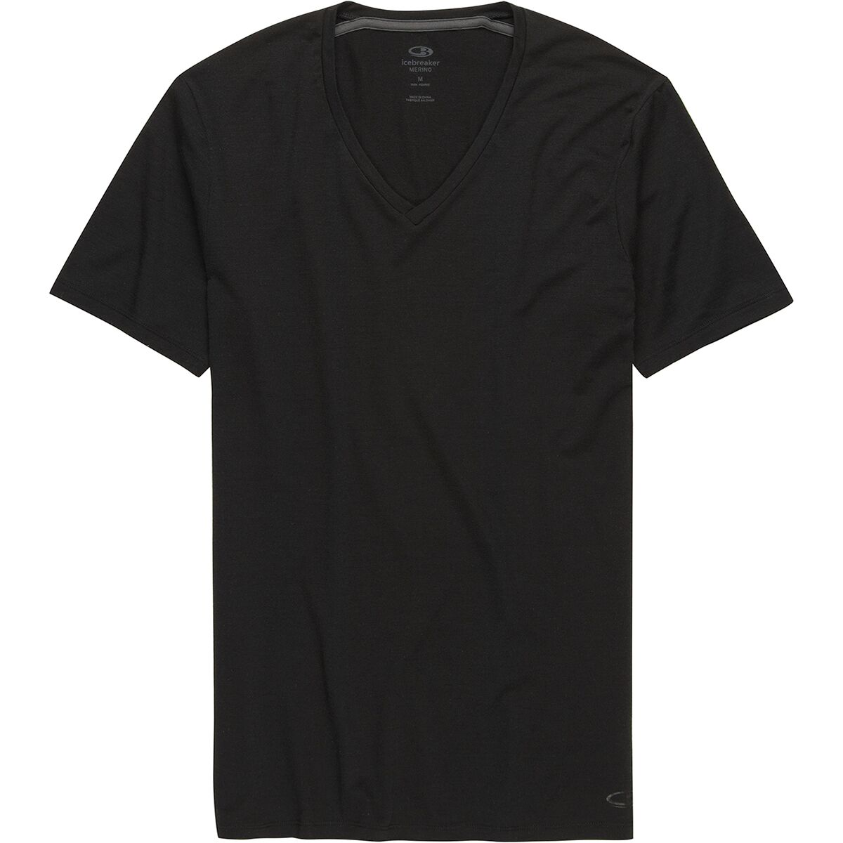 Image of Icebreaker BodyFit 150-Ultralight Anatomica V-Neck Shirt - Men's Black, XXL