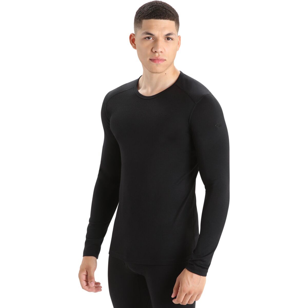 Icebreaker 200 Oasis LS Crew Top - Men's Black, XL