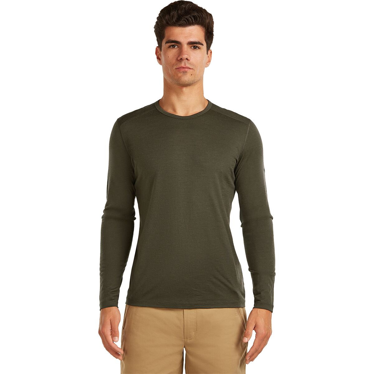 Image of Icebreaker 200 Oasis LS Crew Top - Men's Dk Loden, XXL