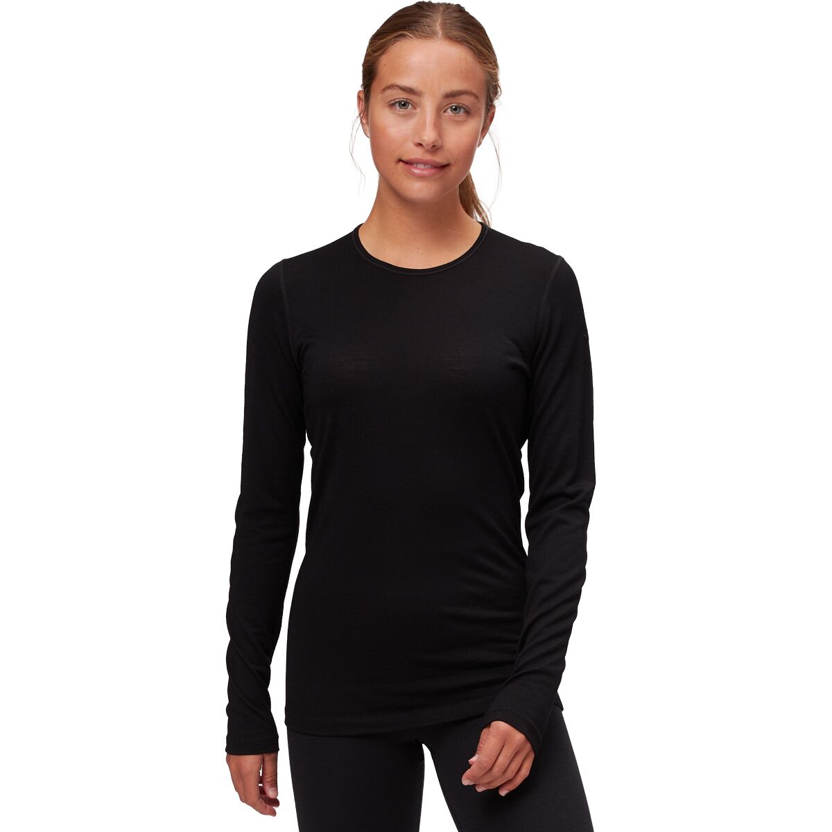 Image of Icebreaker 200 Oasis Long Sleeve Crewe - Women's Black, XL