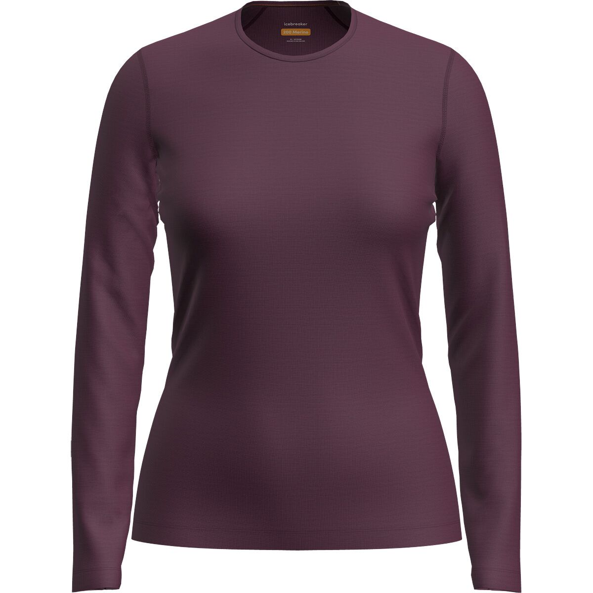 Image of Icebreaker 200 Oasis Long Sleeve Crewe - Women's Dark Berry, S