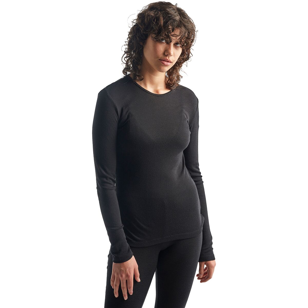 Image of Icebreaker BodyFit 175 Everyday Long-Sleeve Crewe Top - Women's Black, M