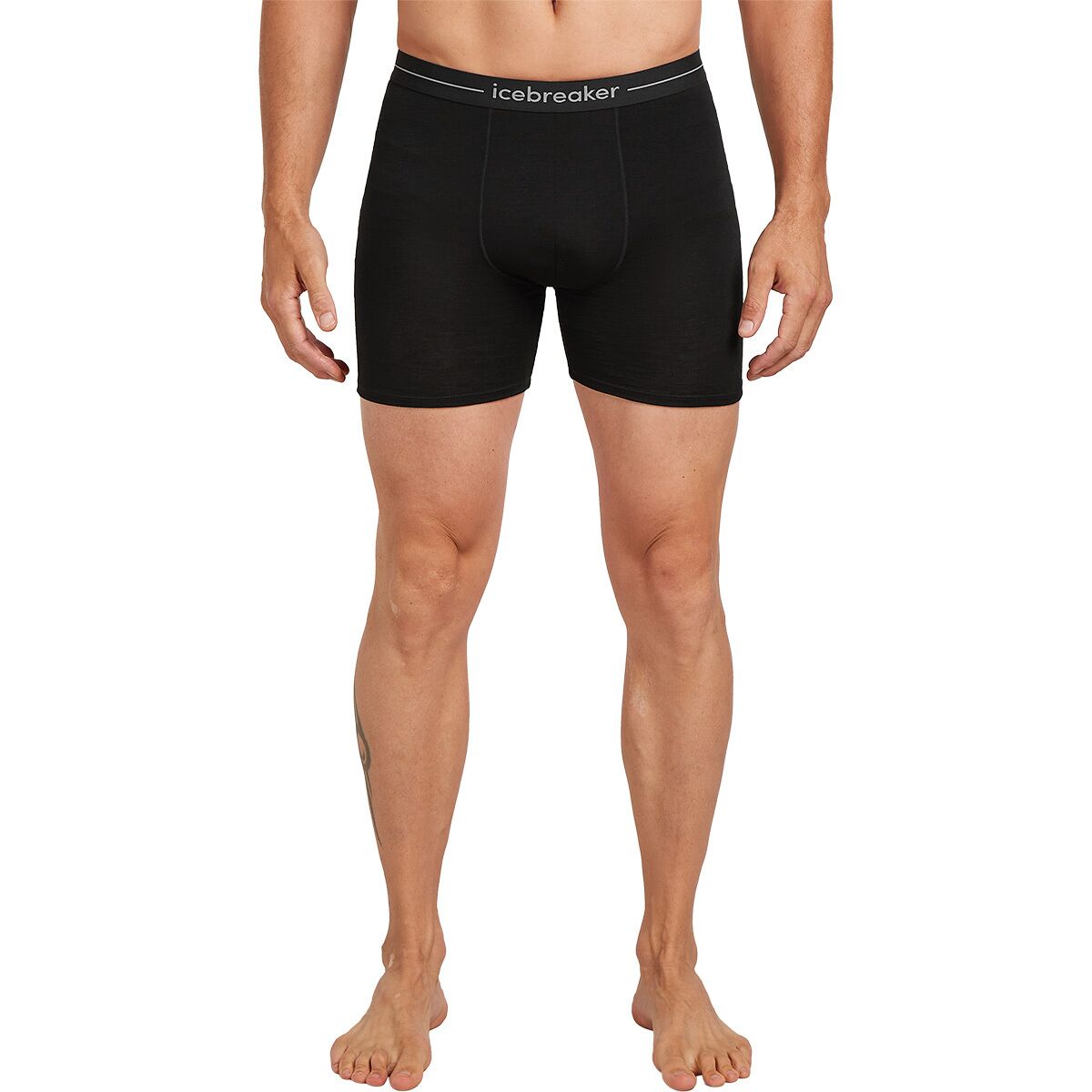 Image of Icebreaker Bodyfit 150-Ultralight Anatomica Long Boxer - Men's Black2, S