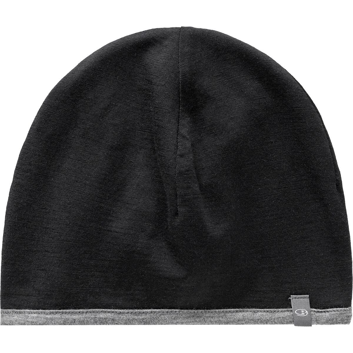 Image of Icebreaker Reversible Pocket 200 Beanie Black/Gritstone Heather, One Size