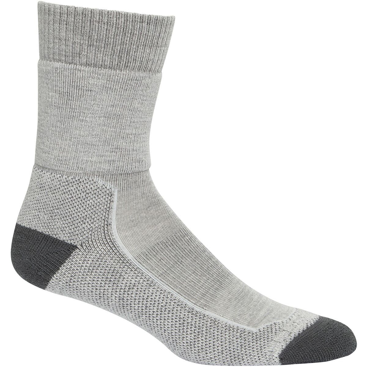 Icebreaker Hike+ Medium Crew Sock - Women's Blizzard Heather, L