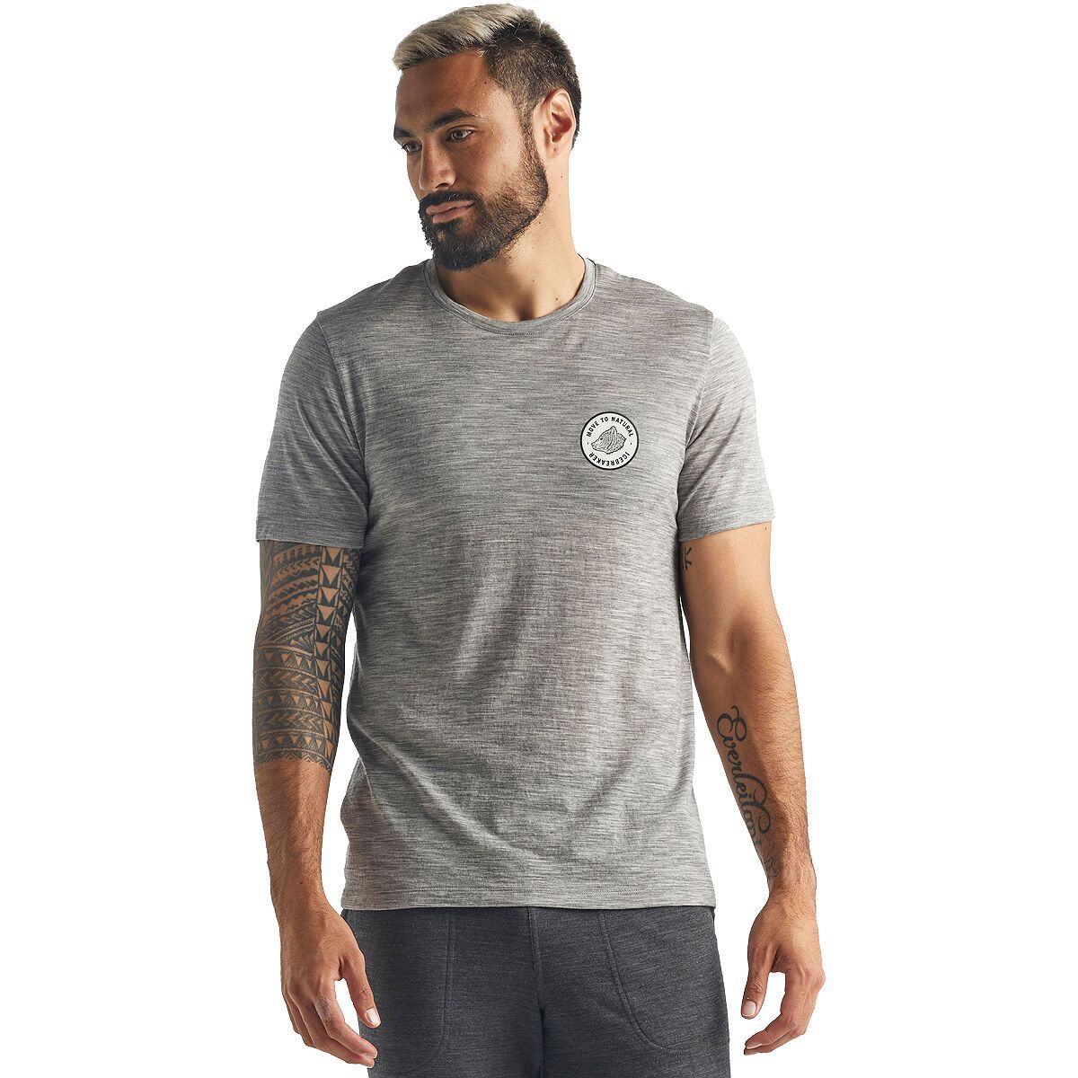 Metro Heather Icebreaker Tech Lite SS Crew Approach Top L Metro Heather Icebreaker Tech Lite SS Crew Approach Top L