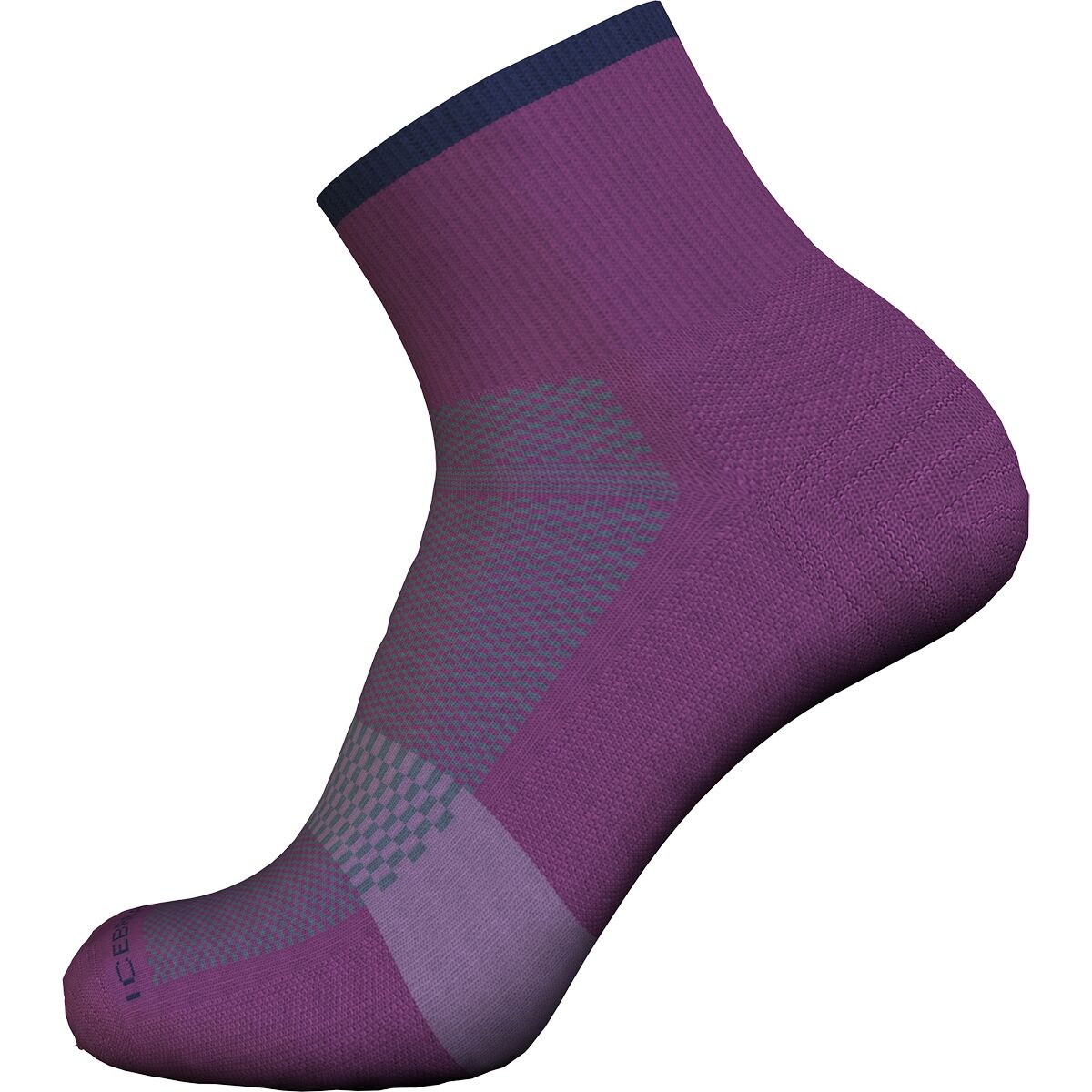 Image of Icebreaker Multisport Light Mini Sock - Women's Dk Berry/Midnight Navy/Grey Plum, M