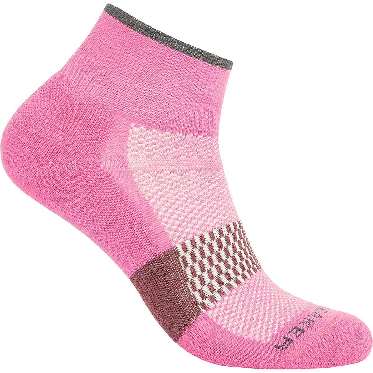 Icebreaker Multisport Light Mini Sock - Women's Pop/Obsidian/Carob, M