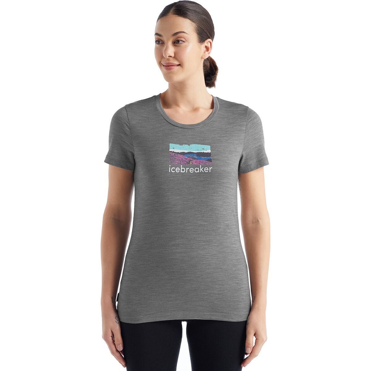Image of Icebreaker Tech Lite II Trailhead T-Shirt - Women's Metro Heather, M