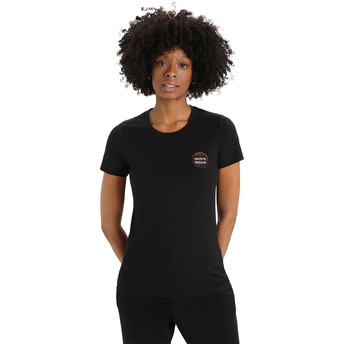 Image of Icebreaker Tech Lite II Natural Alps Short-Sleeve T-Shirt - Women's Black, S