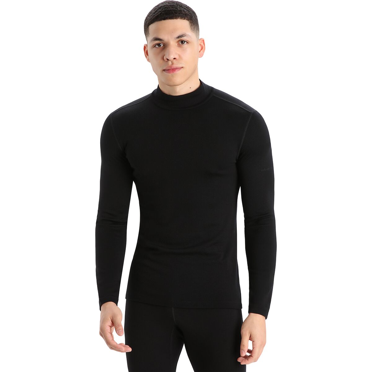 Image of Icebreaker 260 Tech Long-Sleeve Turtleneck Top - Men's Black, XL