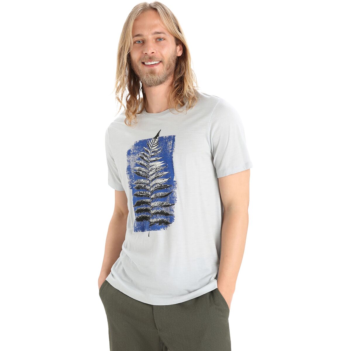 Icebreaker Men Tech Lite II Fern Imprint Short-Sleeve T-Shirt - Men's