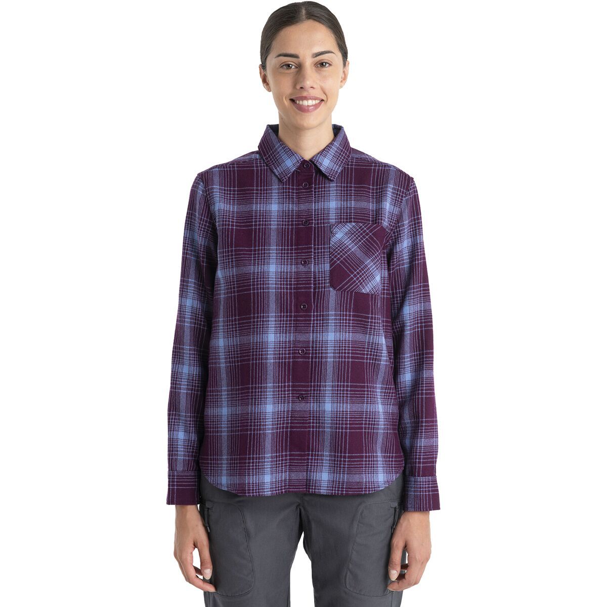 Icebreaker Merino 200 Dawnder Plaid Flannel Shirt - Women's - Clothing
