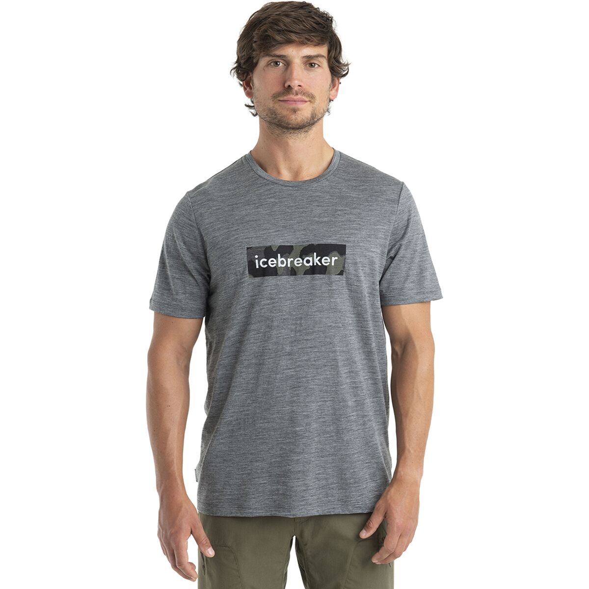 Icebreaker Merino 150 Tech Lite II T-Shirt Natural Shades Logo