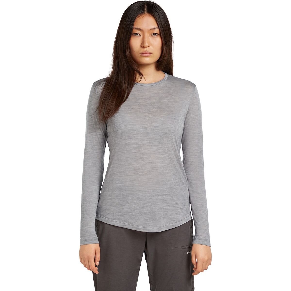 Image of Icebreaker Merino 125 Cool-Lite Sphere III Long-Sleeve T-Shirt- Women's Metro Heather, XS
