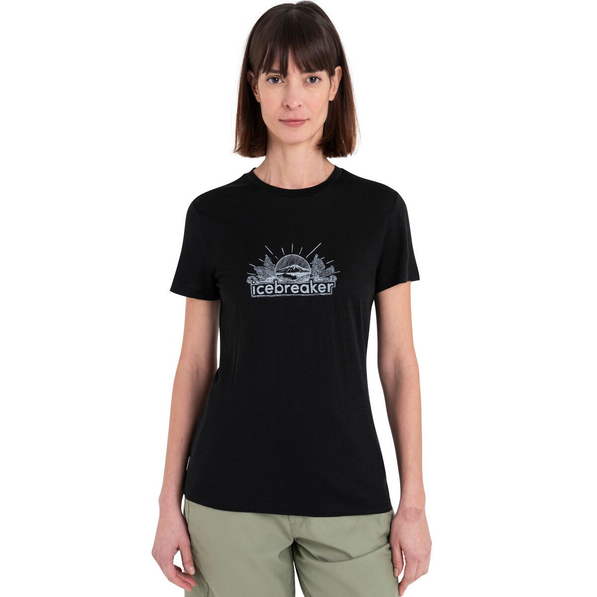 Image of Icebreaker Merino 150 Tech Lite III Grown Naturally T-Shirt - Women's Black, M