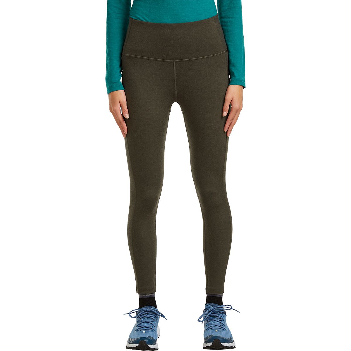 Image of Icebreaker Merino 260 Fastray II 25in High Rise Tight - Women's Dark Loden, S