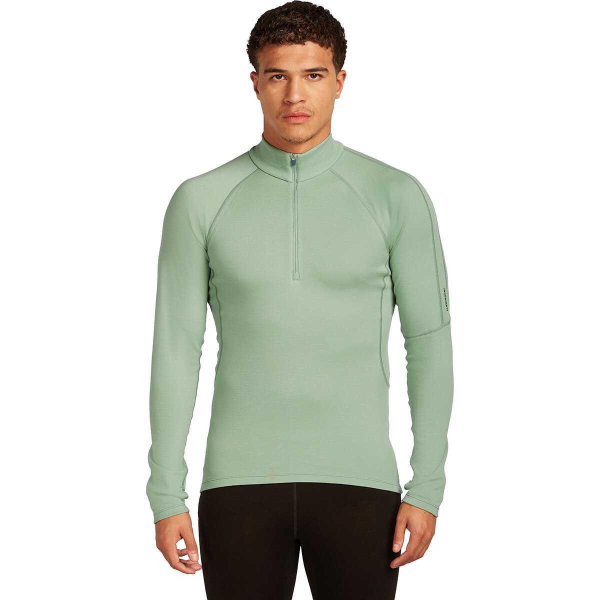 Image of Icebreaker 300 MerinoFine Polar Long-Sleeve 1/2-Zip - Men's Seaglass, S