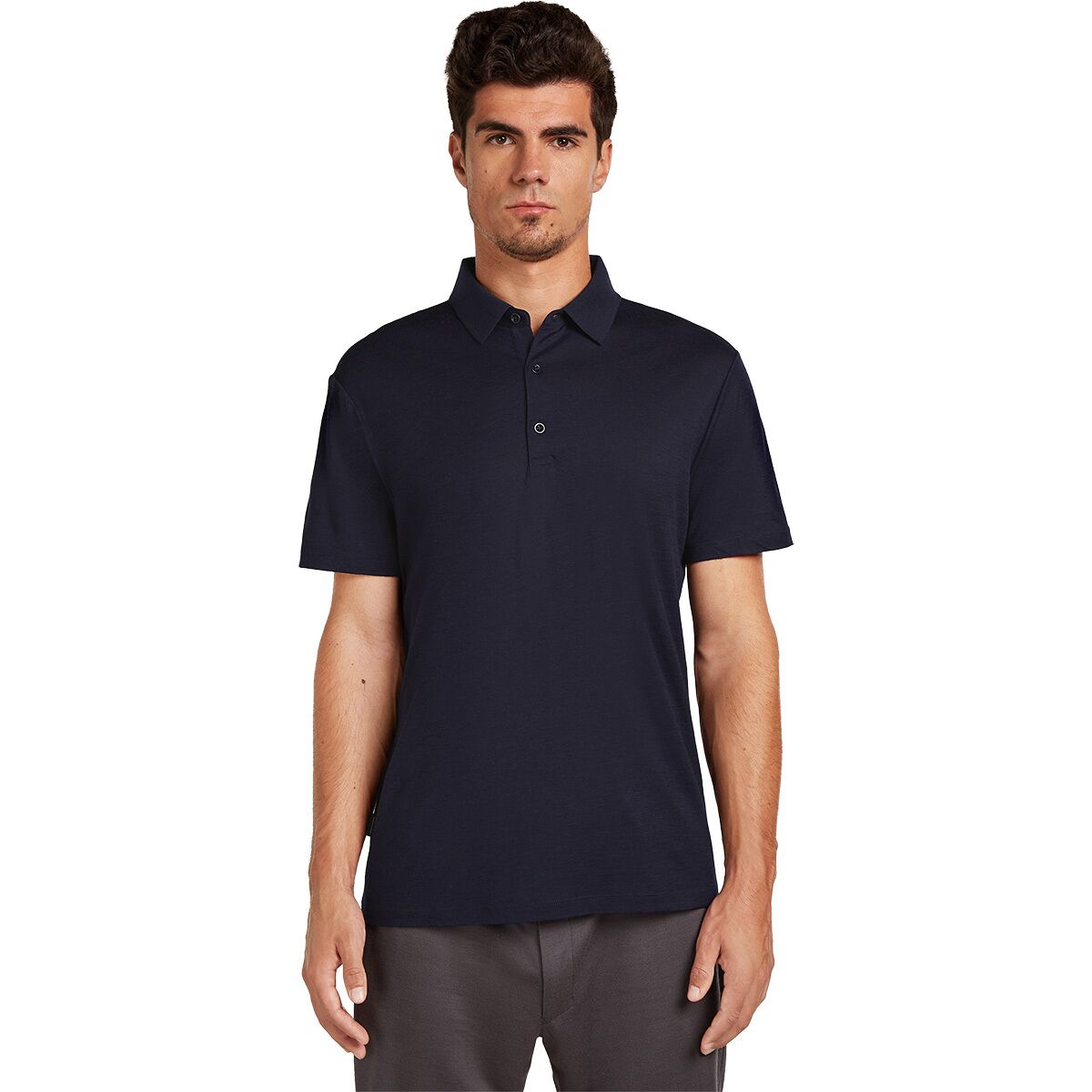 Image of Icebreaker Merino 150 Tech Lite Polo Shirt - Men's Midnight Navy, M