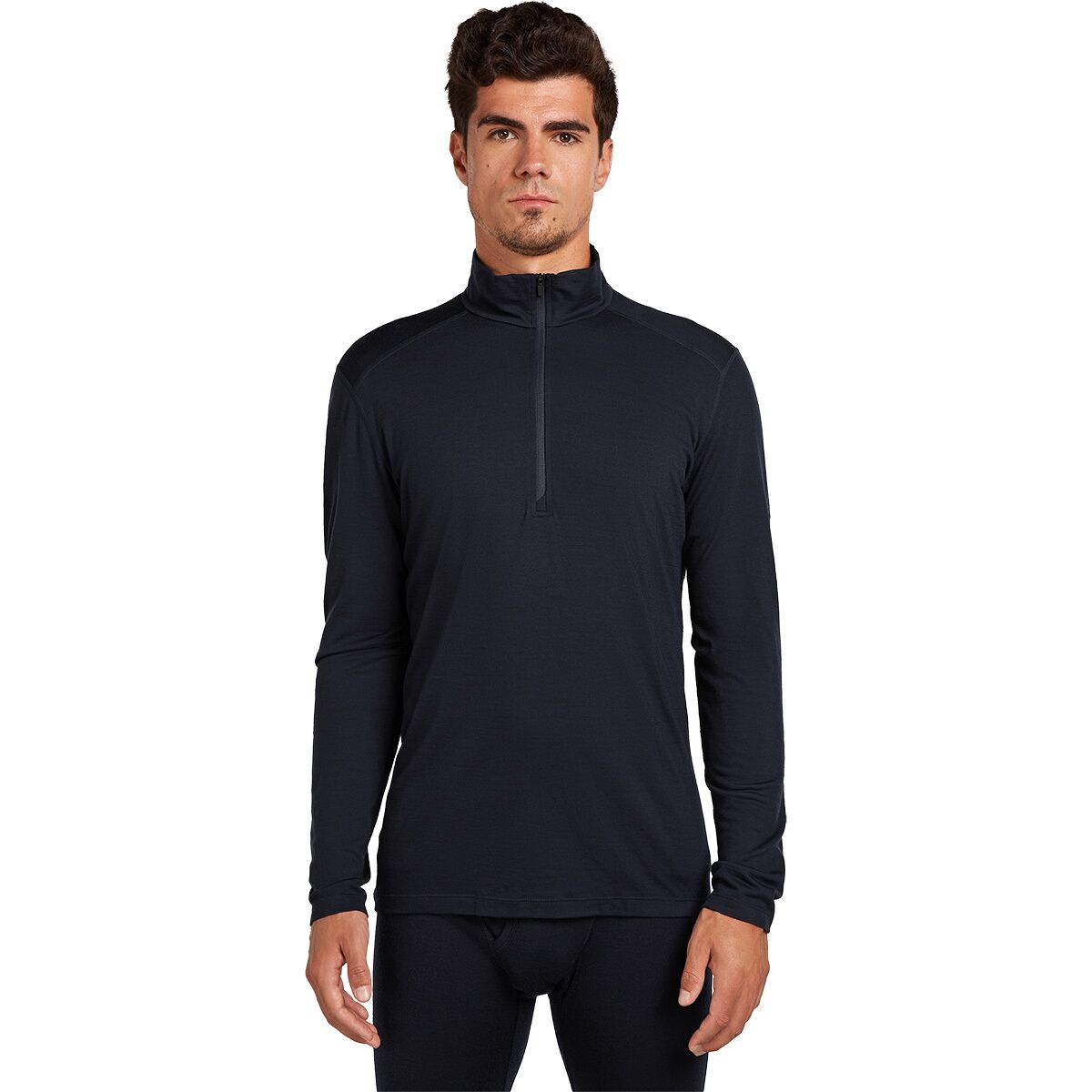 Image of Icebreaker Merino 200 Oasis Long-Sleeve 1/2-Zip Top - Men's Midnight Navy, XL