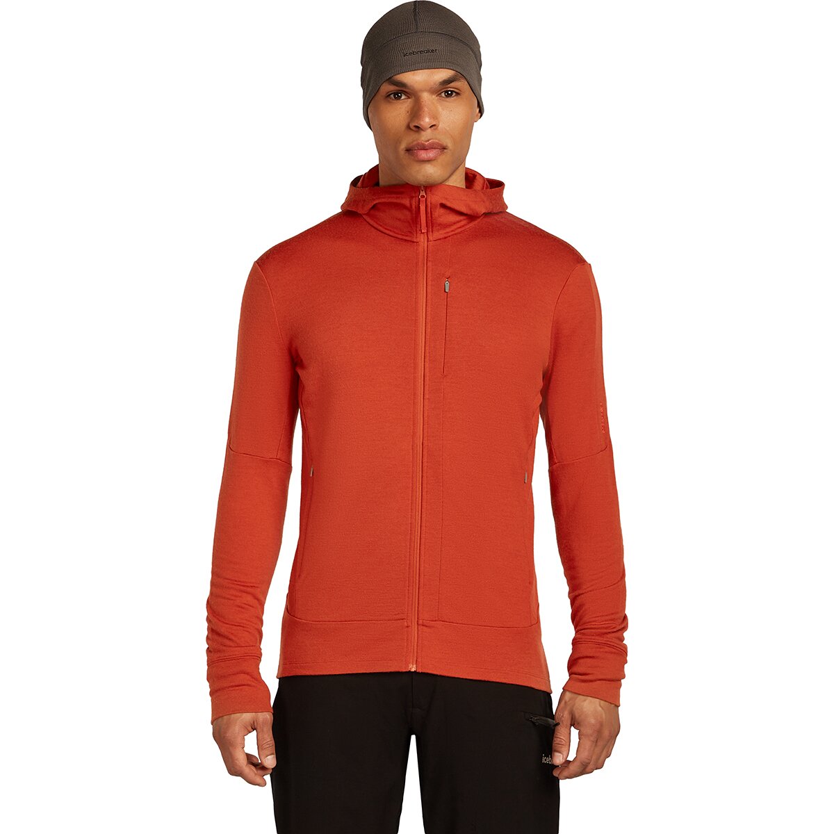 Image of Icebreaker Merino 260 Quantum Long-Sleeve Zip Hoodie - Men's Agate, XL