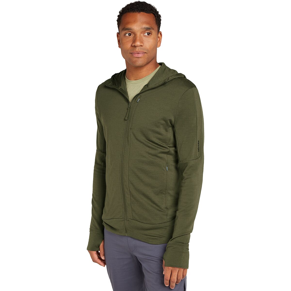 Image of Icebreaker Merino 260 Quantum Long-Sleeve Zip Hoodie - Men's Loden, S