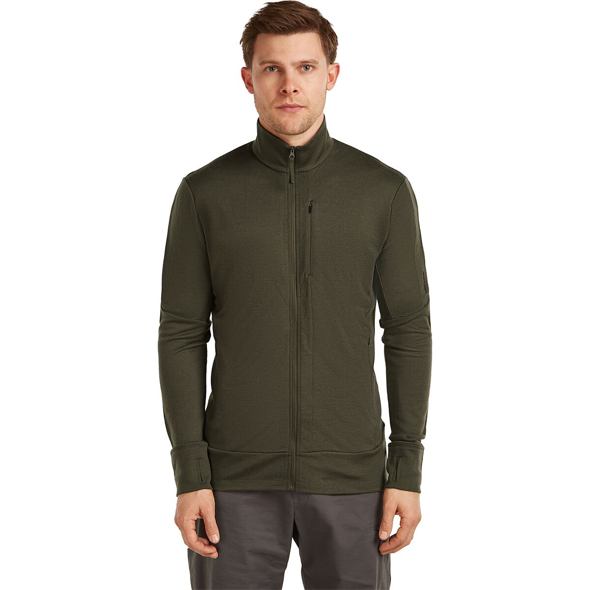 Image of Icebreaker Merino 260 Quantum Long-Sleeve Zip Top - Men's Dark Loden, L