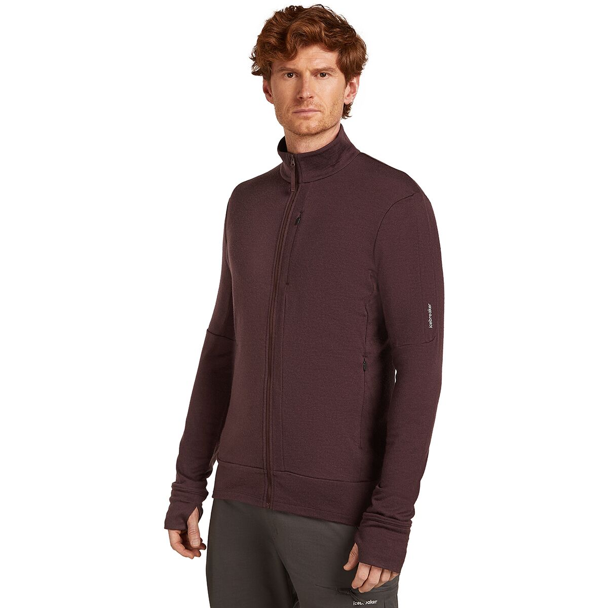 Image of Icebreaker Merino 260 Quantum Long-Sleeve Zip Top - Men's Java, M