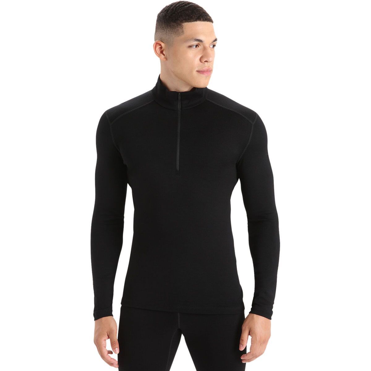 Image of Icebreaker Merino 260 Tech Long-Sleeve 1/2-Zip Top - Men's Black, L