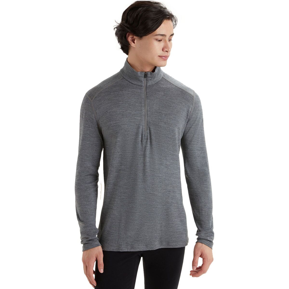 Image of Icebreaker Merino 260 Tech Long-Sleeve 1/2-Zip Top - Men's Gritstone Heather, L