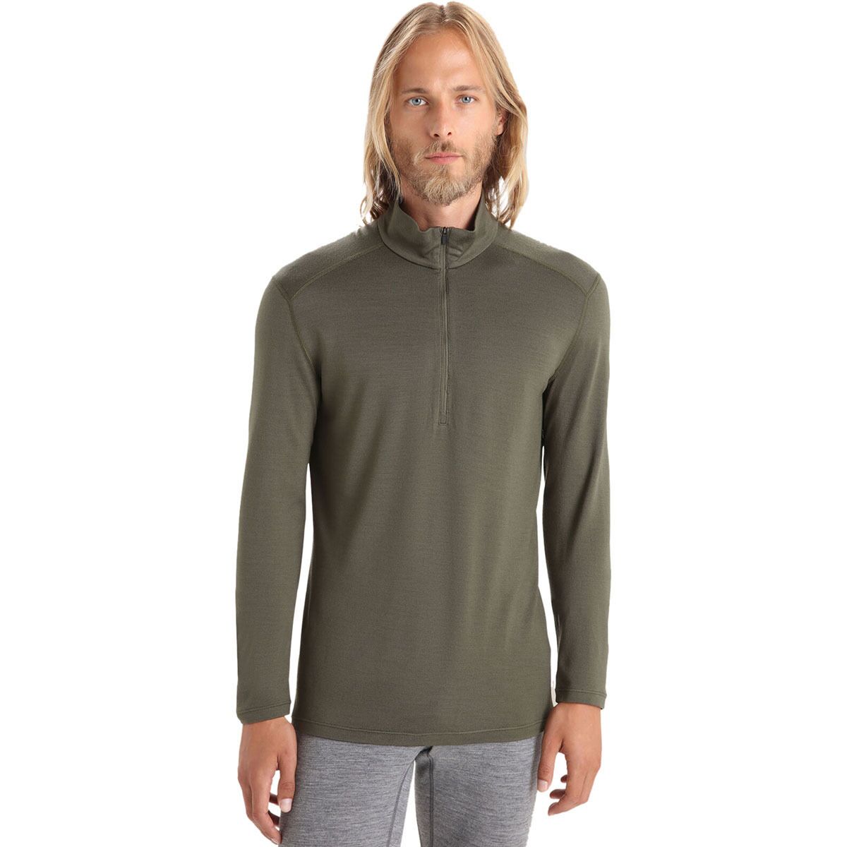 Image of Icebreaker Merino 260 Tech Long-Sleeve 1/2-Zip Top - Men's Loden, L