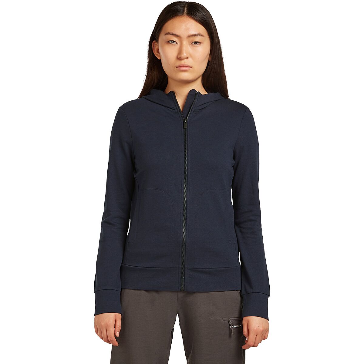 Icebreaker Icebreaker Central Classic Zip Hoodie - Women's Midnight Navy, S