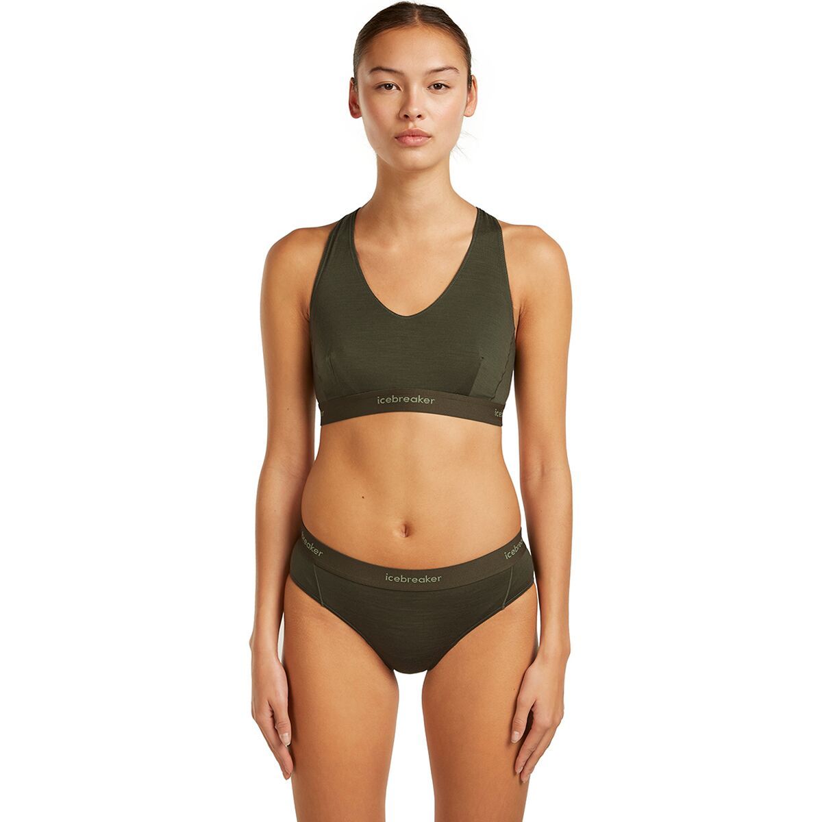 Image of Icebreaker Merino 125 Cool-Lite Sprite Racerback Bra - Women's Dk Loden, L