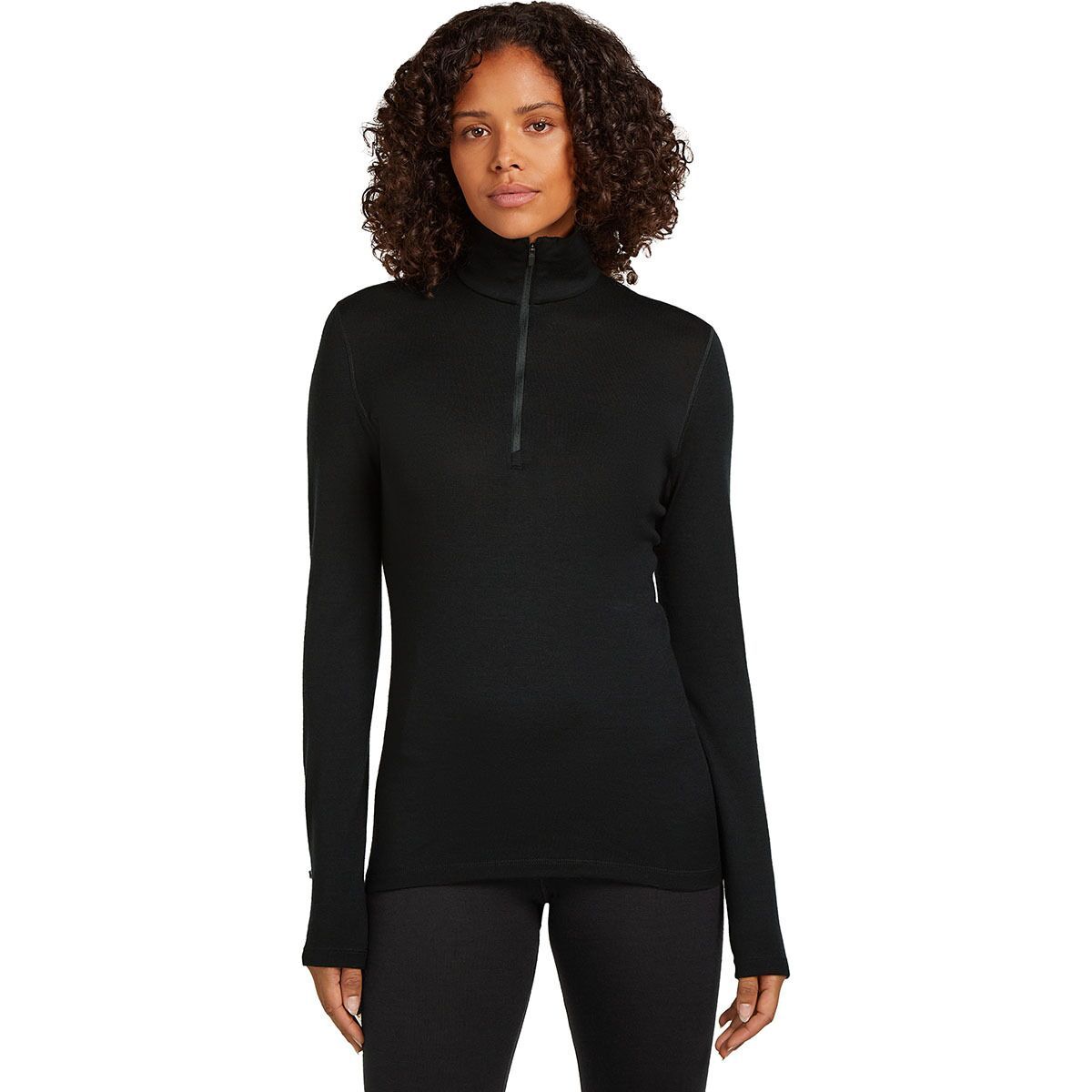 Icebreaker Merino 260 Tech 1/2-Zip Top - Women's Black, XL