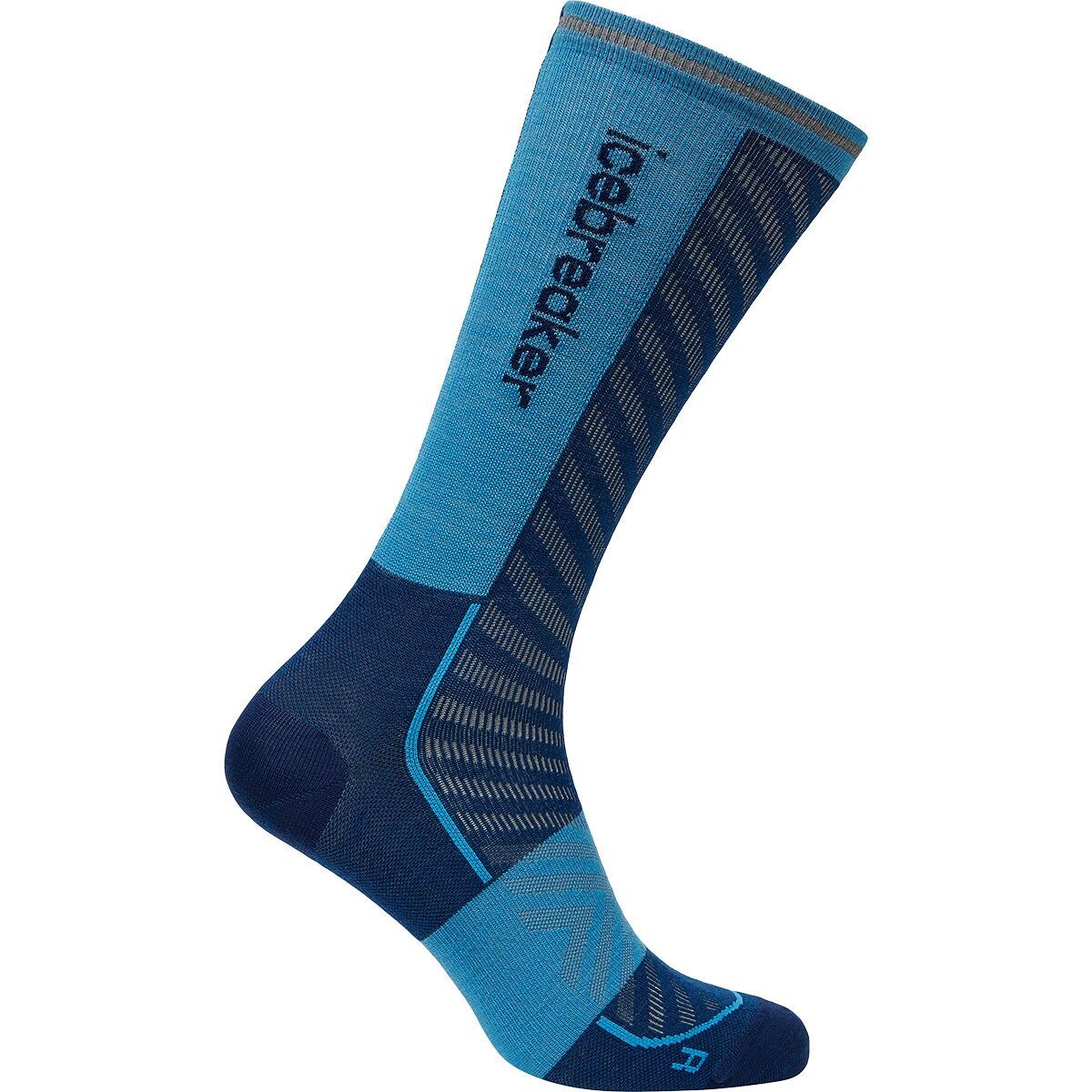 Image of Icebreaker Merino Run+ Ultralight Crew Sock - Men's Atlantis/Arctic, L