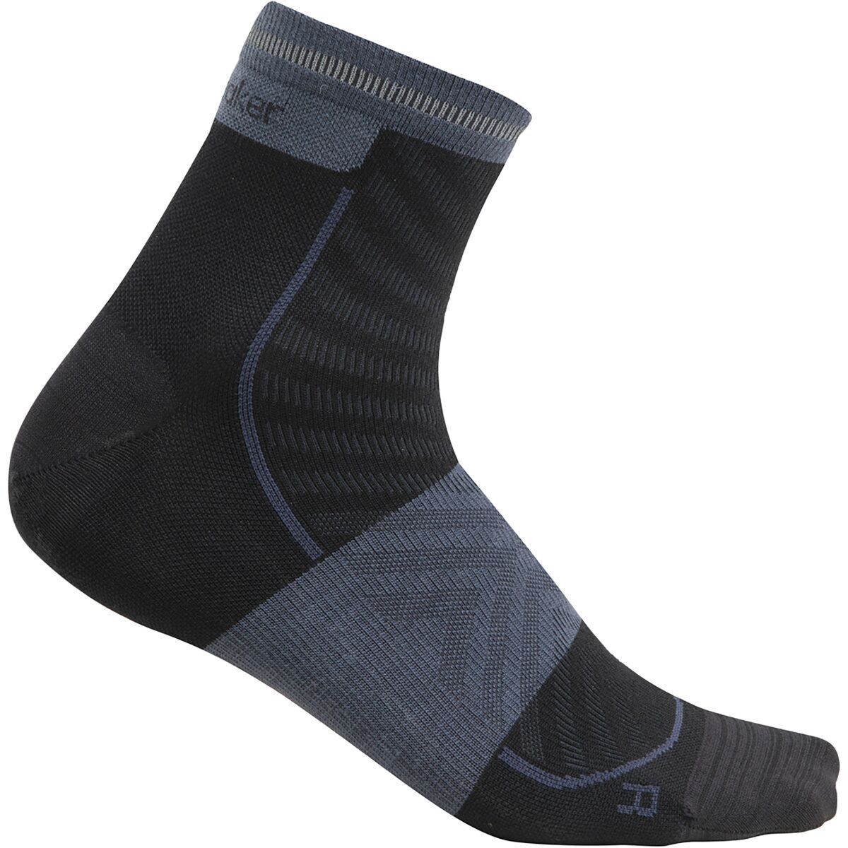 Image of Icebreaker Merino Run+ Ultralight Mini Sock - Men's Black/Graphite, L