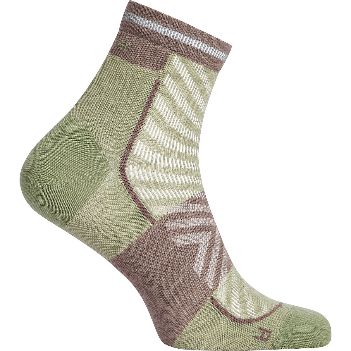Image of Icebreaker Merino Run+ Ultralight Mini Sock - Men's Lichen/Porcini, M
