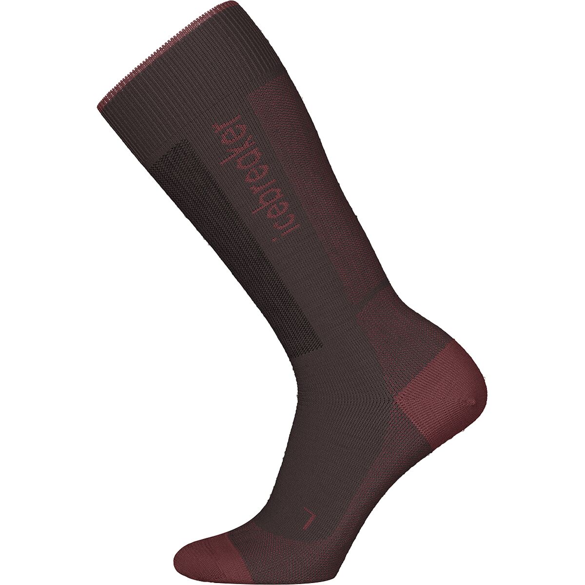 Image of Icebreaker Merino Ski+ Light OTC Sock - Men's Bittersweet/Port/Black, S