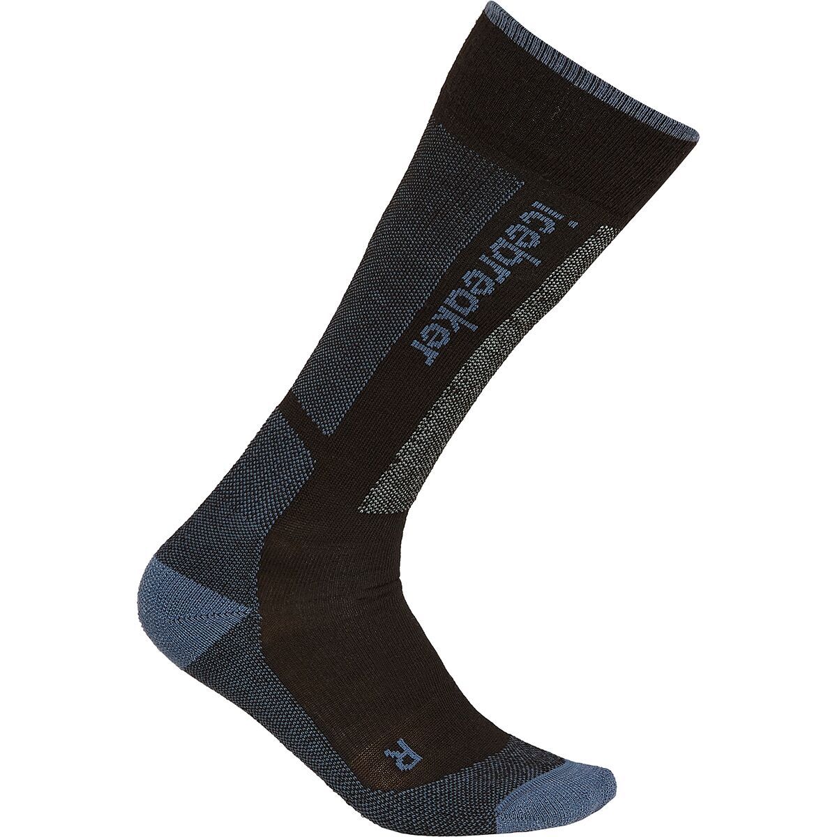 Image of Icebreaker Merino Ski+ Light OTC Sock - Women's Black/Dawn/Graphite, L