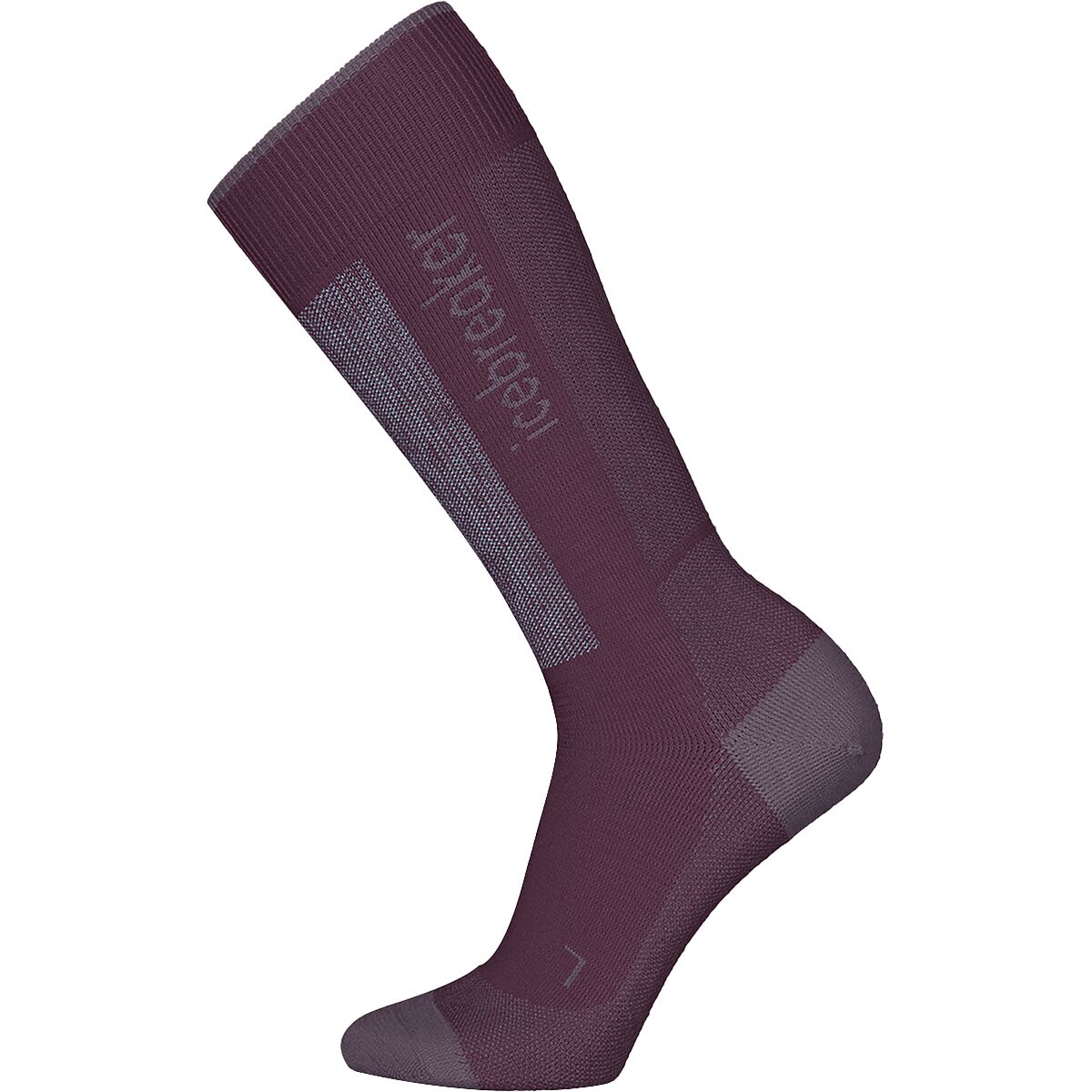 Image of Icebreaker Merino Ski+ Light OTC Sock - Women's Dk Berry/Grey Plum/Zinc Blue, M