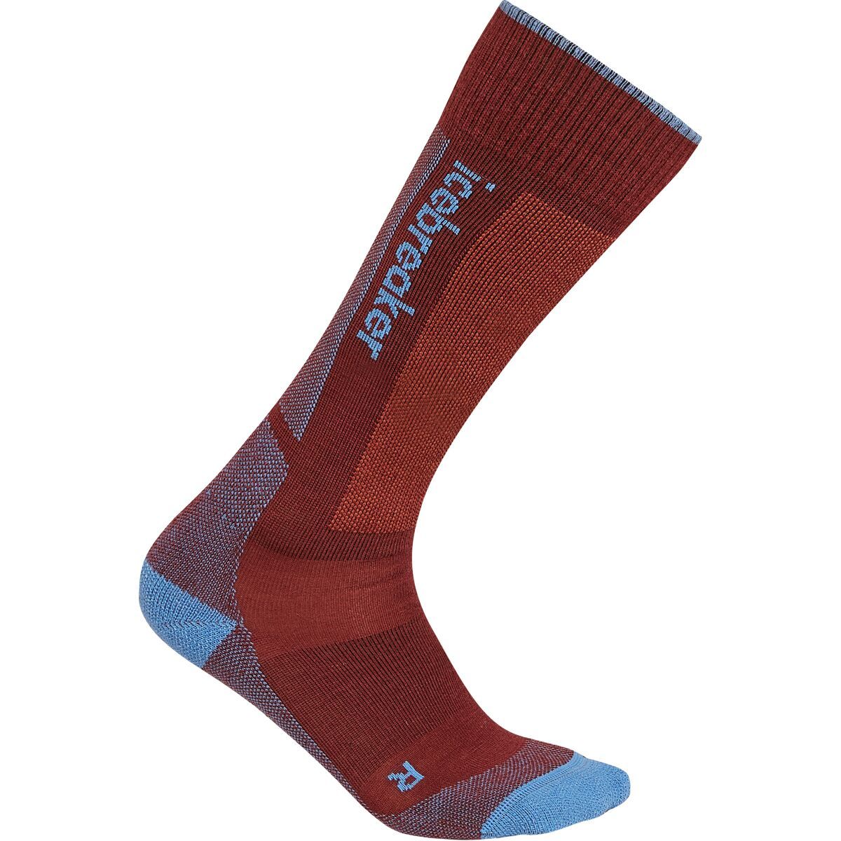 Icebreaker Merino Ski+ Light OTC Sock - Women's Port/Baja/Cedar Wood, M