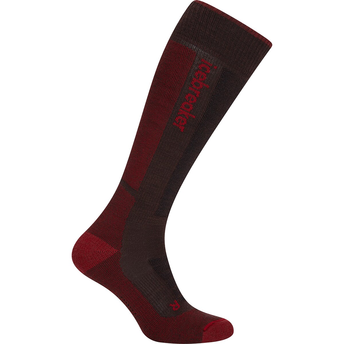 Image of Icebreaker Merino Ski+ Medium OTC Sock - Men's Bittersweet/Port/Black, XL