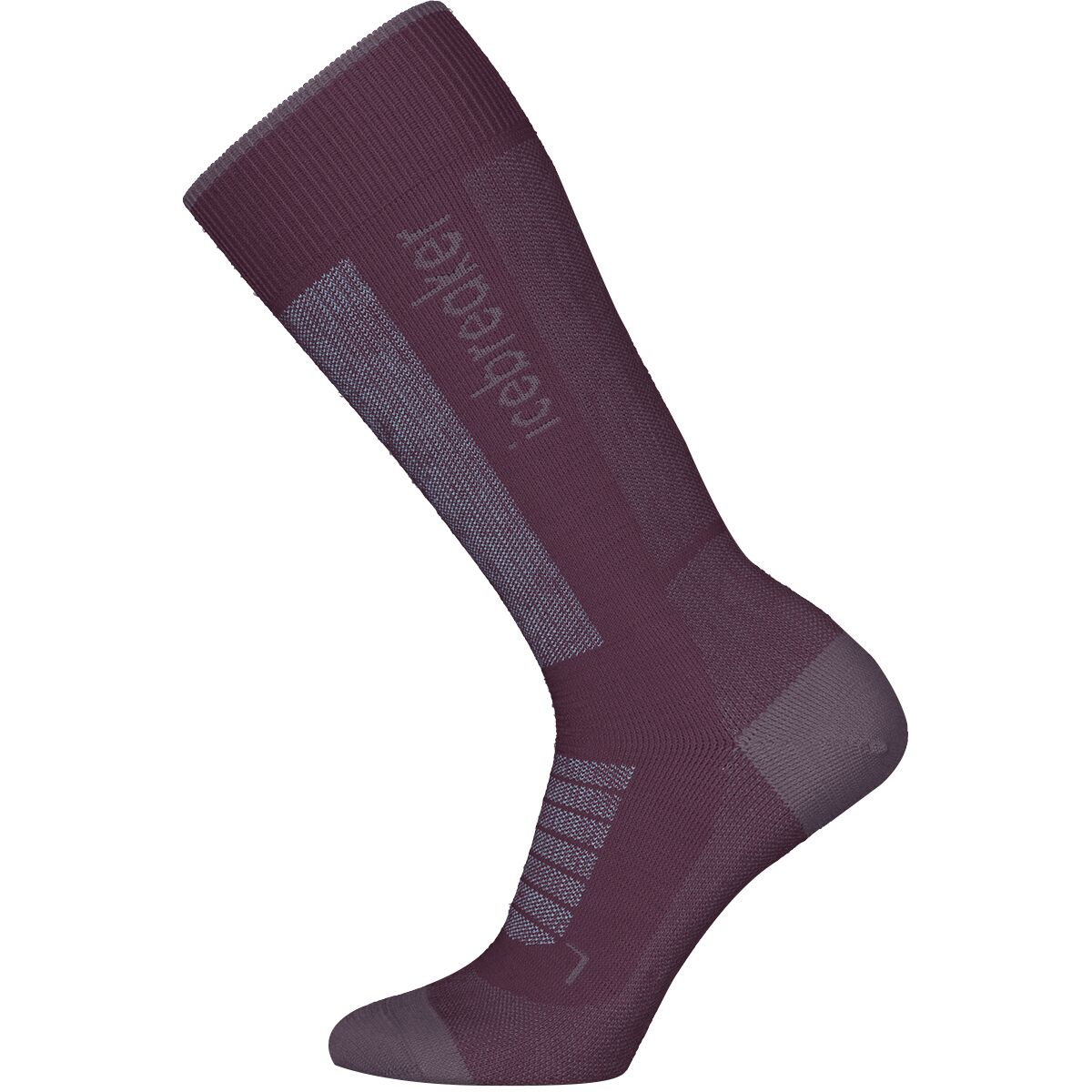 Image of Icebreaker Merino Ski+ Medium OTC Sock - Women's Dk Berry/Grey Plum/Zinc Blue, M