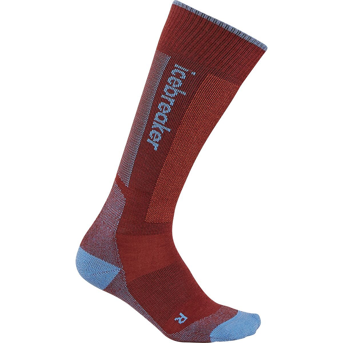 Image of Icebreaker Merino Ski+ Medium OTC Sock - Women's Port/Baja/Cedar Wood, M
