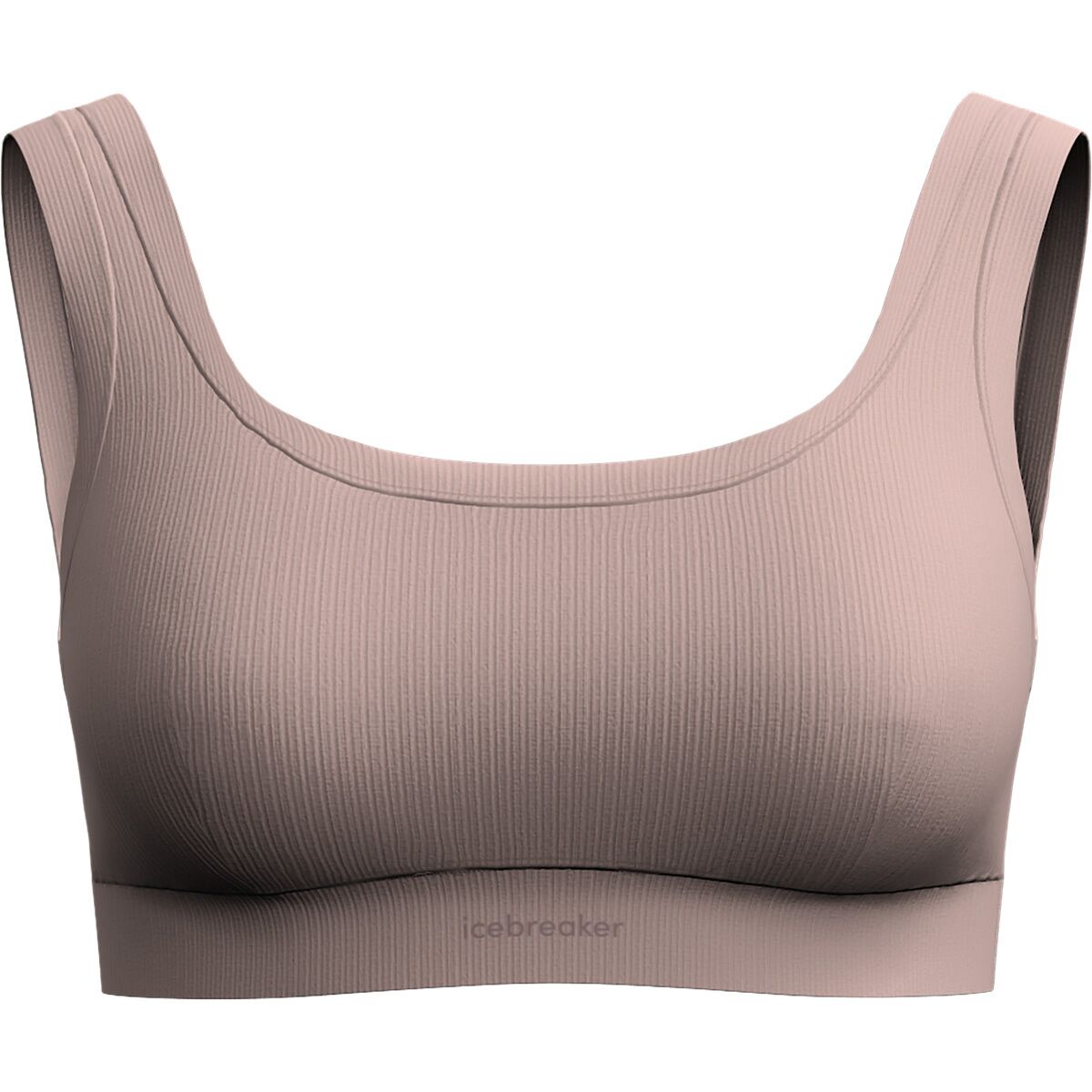 Image of Icebreaker Merino Blend Rib Lotus Bra - Women's Pink Quartz, L