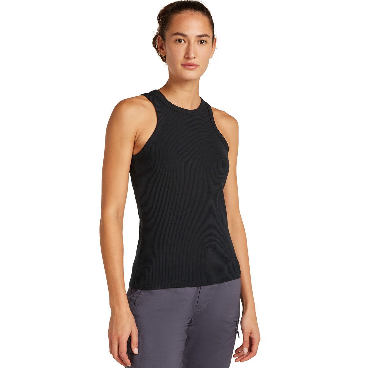 Image of Icebreaker Merino Blend Rib Lotus Tank - Women's Black, S