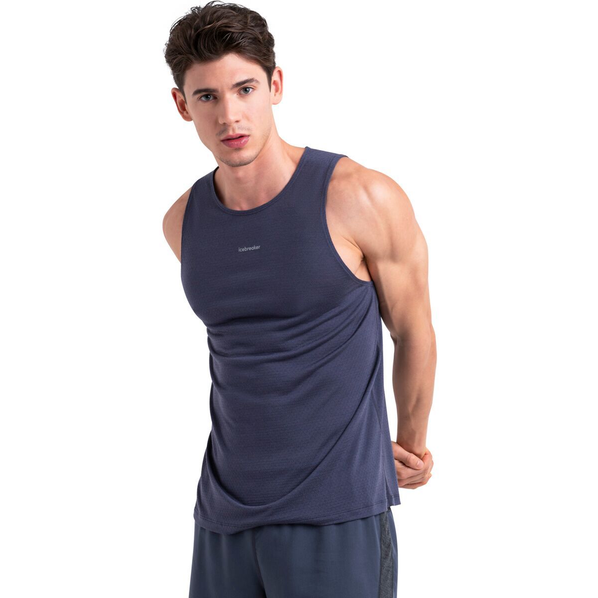 Image of Icebreaker Merino Blend 125 Cool-Lite Speed Tank - Men's Graphite, M