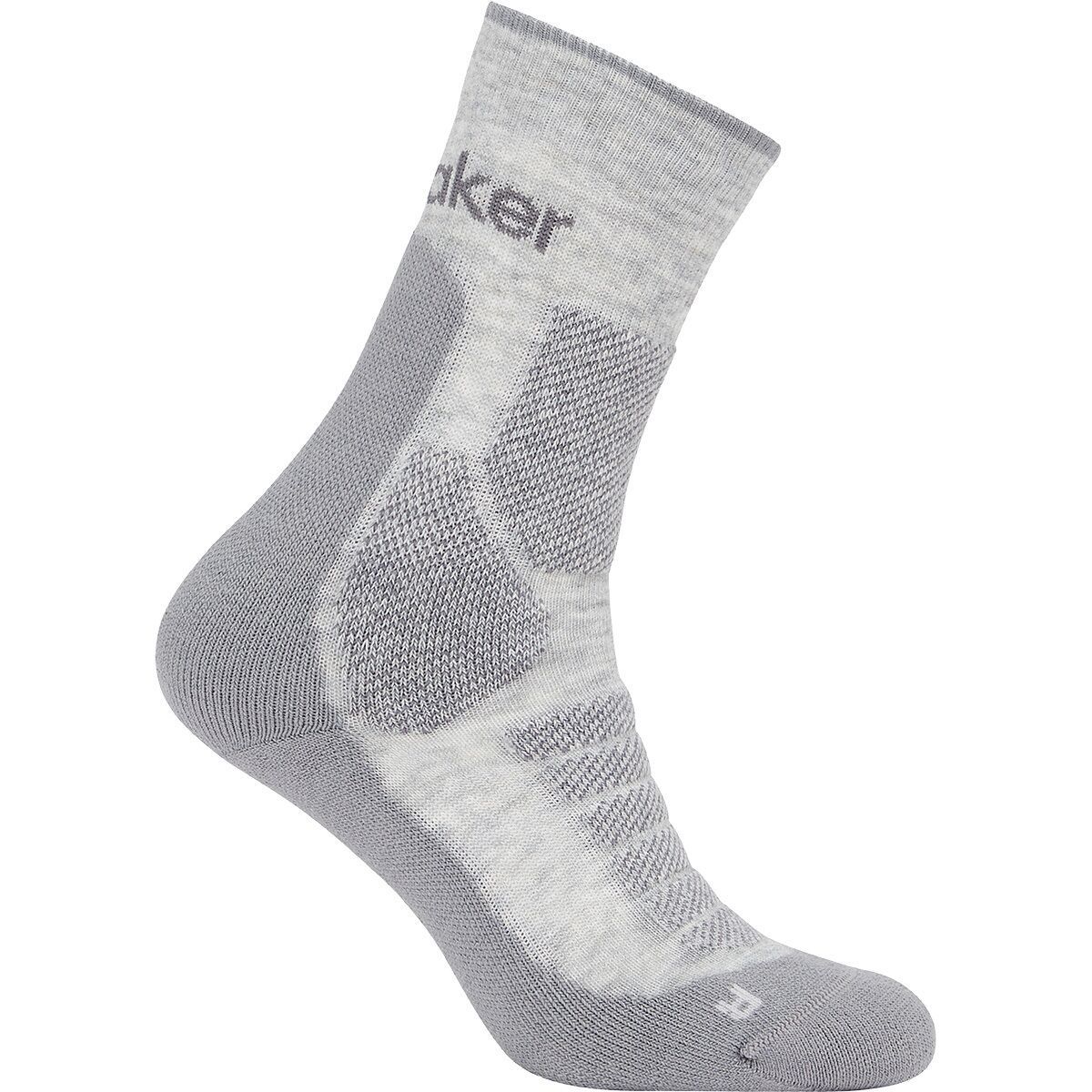 Image of Icebreaker Merino Hike+ Heavy Crew Sock - Men's Blizzard Heather/Alloy, S
