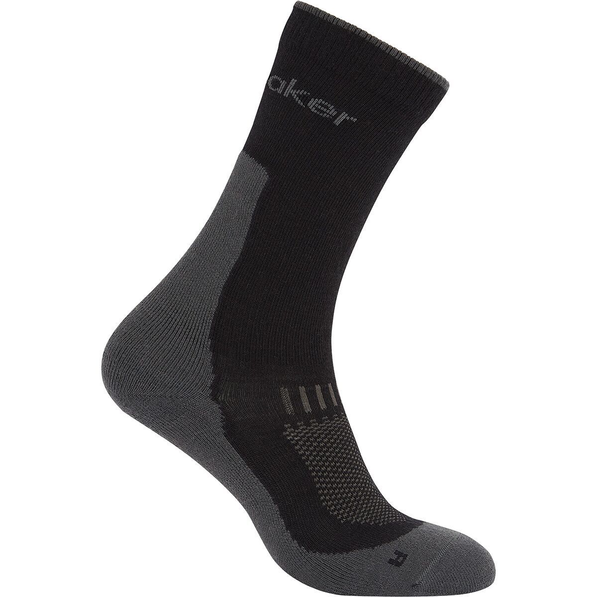 Image of Icebreaker Merino Hike+ Light Crew Sock - Men's Black/Obsidian, L